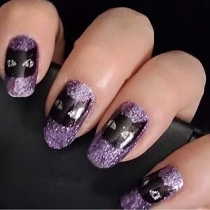 Glamour Purple Glitter Press-On Nails